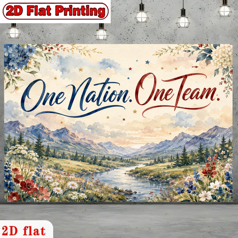 imagen del artículo   fotográfico 2d  , 1 pieza,   escénico   de río montañoso con   en  ,   y  ; inspirador  .  . texto;   para   patrióticos, team building,     y festivales  , 2d  