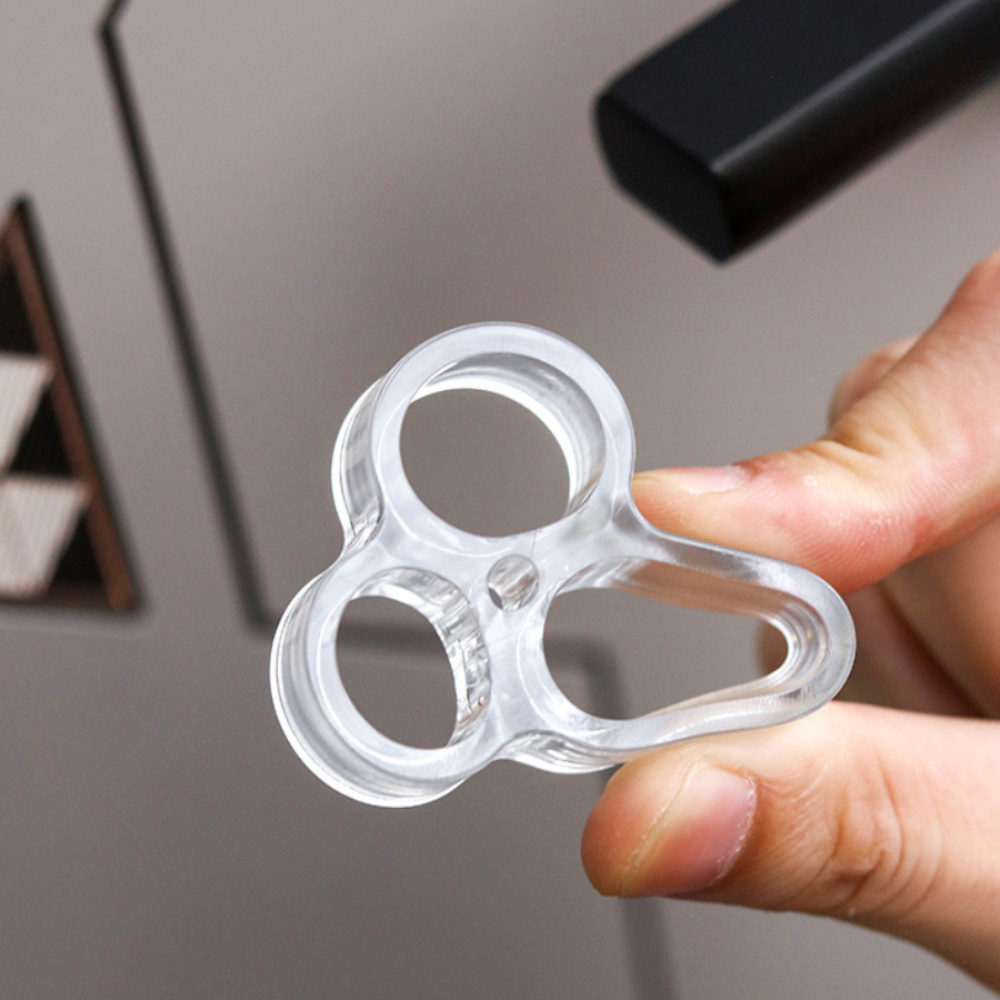 TEMU 8 piezas Negro/Transparente | Anillos de Topes de Puerta de Silicona - Bloqueadores de Puertas y Protectores de Pared, Seguridad en el Hogar,