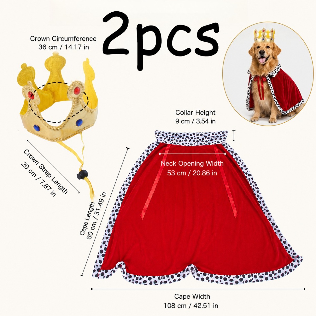 TEMU Lot de 2 tenues de cape pour animaux de compagnie, adaptées pour déguisements d'Halloween, fêtes, accessoires de à thème - Capes gratuites pour