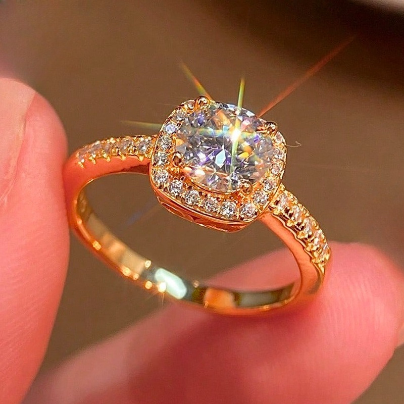 2.3g Moissanite 1 Carat Stylish 925 Silver Ring, Holiday Gift