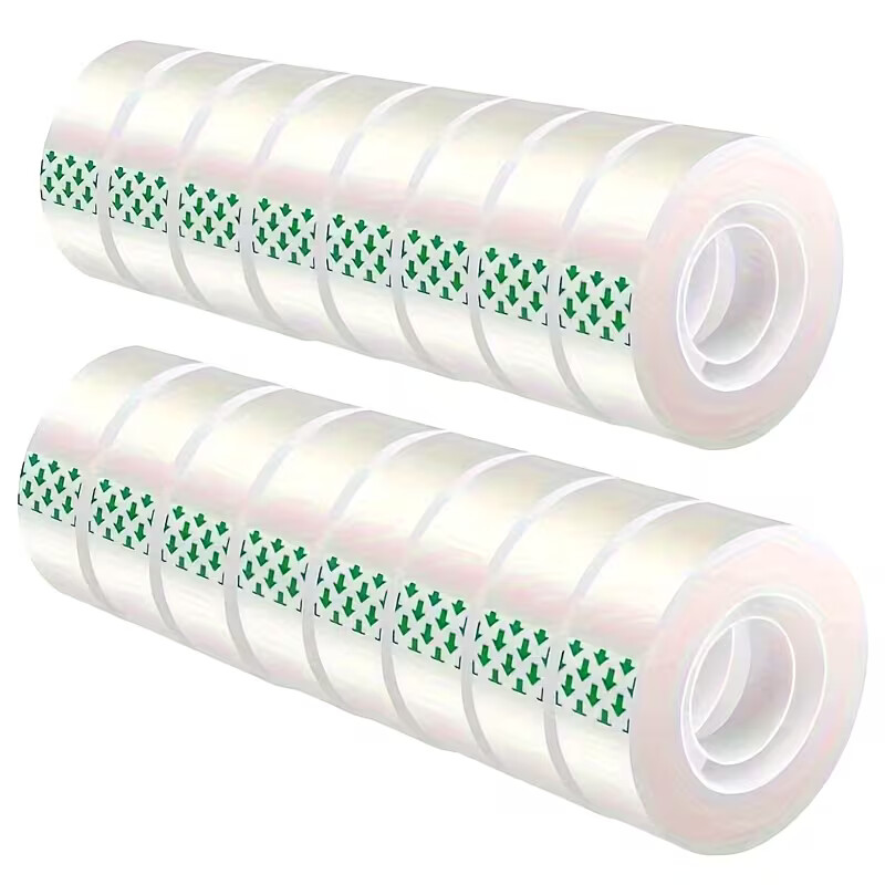 TEMU 3 Rollen transparentes Klebeband, geeignet für hochwertige transparente Klebeband-Nachfüllungen, ideal für Geschenkverpackungen, Bastelarbeiten