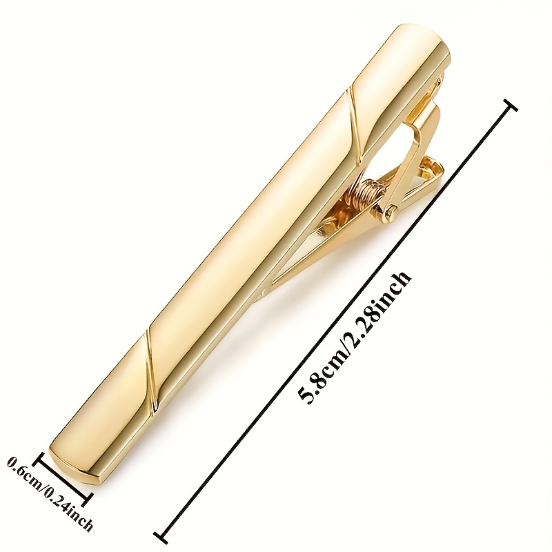 4pcs Custom-Engraved Men's Tie Clips, Solid Color Design