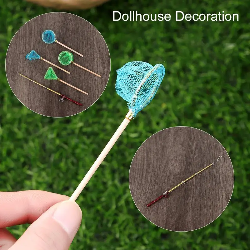 Tiny Dollhouse Decor For Collectors 1/12 Scale Miniature Fishing Pole - Dollhouse Accessory, Tiny Fishing Rod For Diorama, Model Scene, Collectors Tiny Fishing Pole Prop Tiny Dollhouse Decor For Collectors 1/12 Scale Miniature Fishing Pole - Dollhouse Accessory, Tiny Fishing Rod For Diorama, Model Scene, Collectors Tiny Fishing Pole Prop