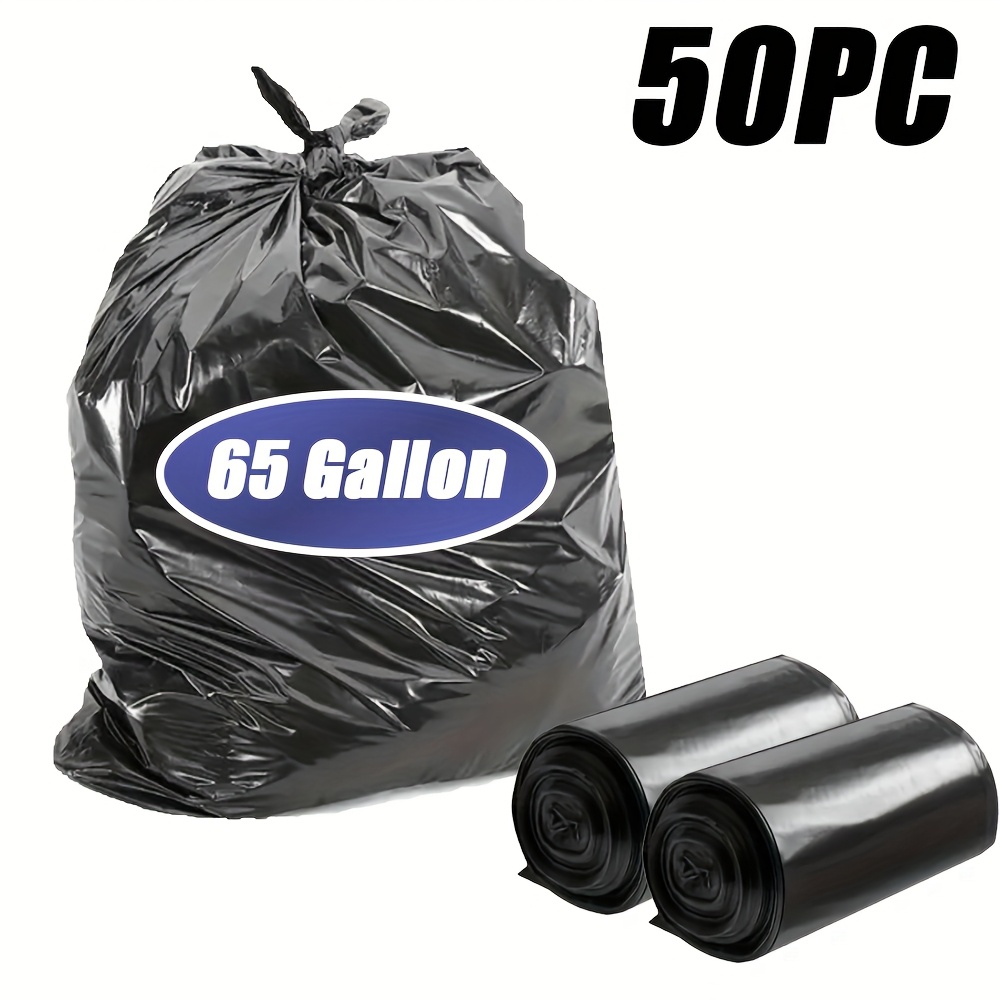 TEMU Black Disposable Large Trash Bags For Kitchen Trash Cans, Super Gallon Cleaning Products, Suitable For Industrial, Garden, Home, Commercial-