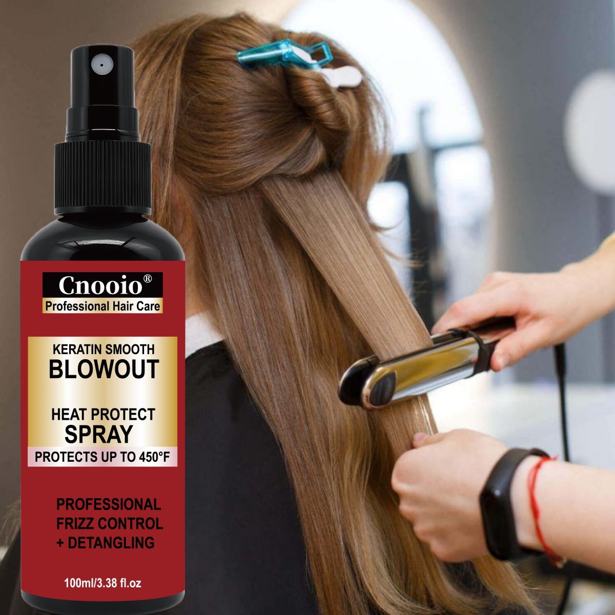   blowout   spray     blowout spray and serum protecting heat spray protects up to 450 f professional   detangling heat styling keratin formula leave in hair conditioner keratin spray