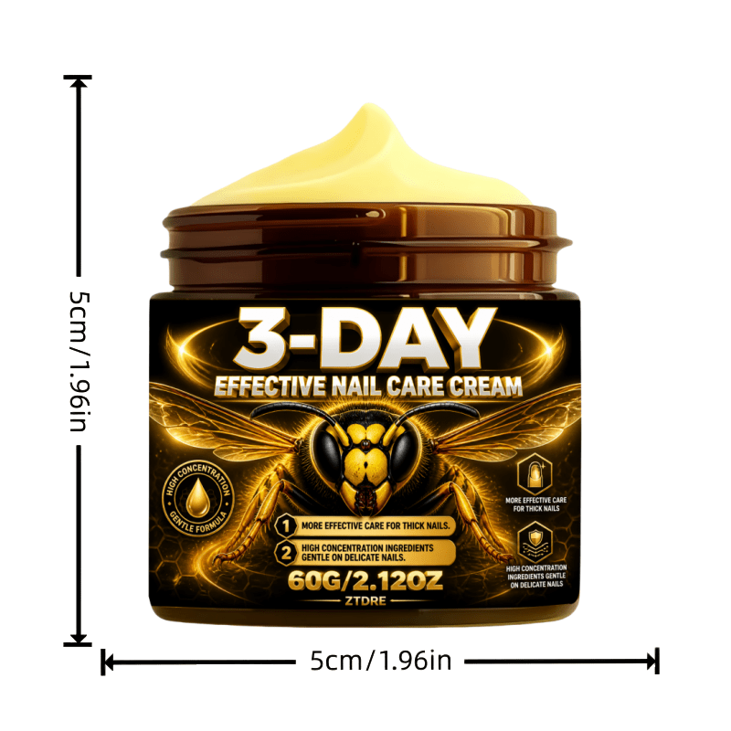 Image of Nail Cream - Contains 95% Bee Venom | Provides 24-hour For Thickening, Color Change, And Damaged Nail | Rich In Bee Venom, Vitamin C