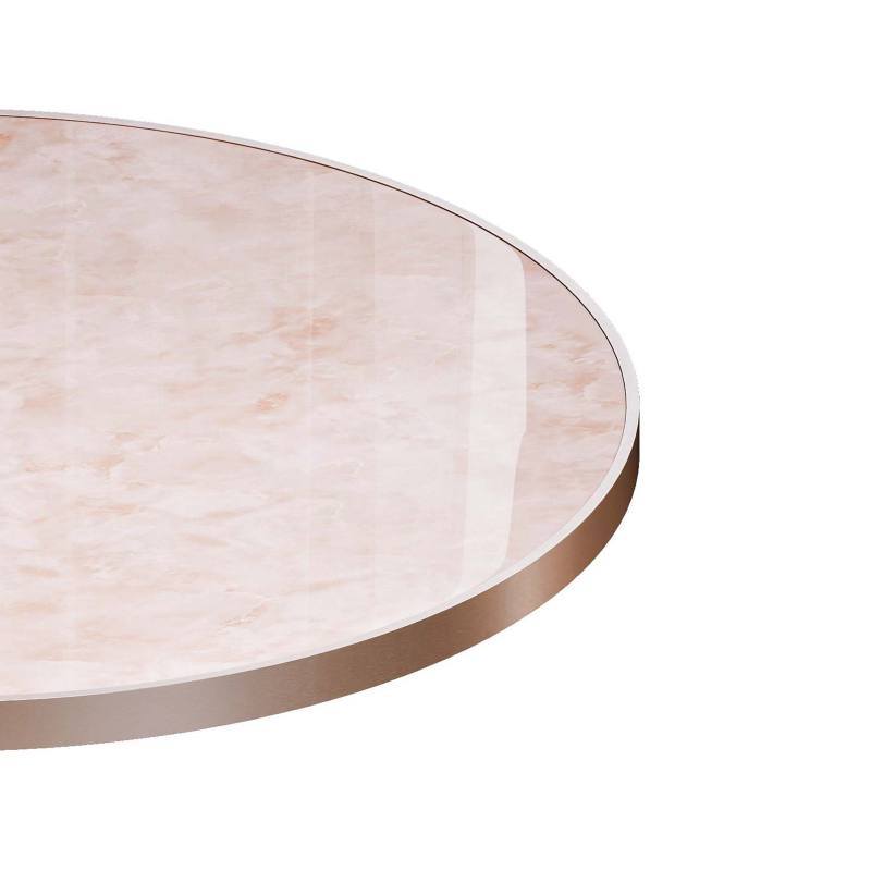 Round Modern Dinning Table 31. 5 Inches Bistro Table Tulip Table with Faux Marble Top, Easy Assemble, Sturdy Metal Frame Diameter