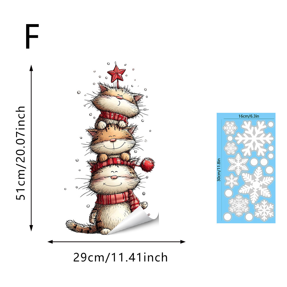 TEMU 1 Set di Pellicole per Finestre, Decorazioni Festive per la Stagione Natalizia - Adesivi per Finestre Natalizie con Stravaganti e Divertenti,