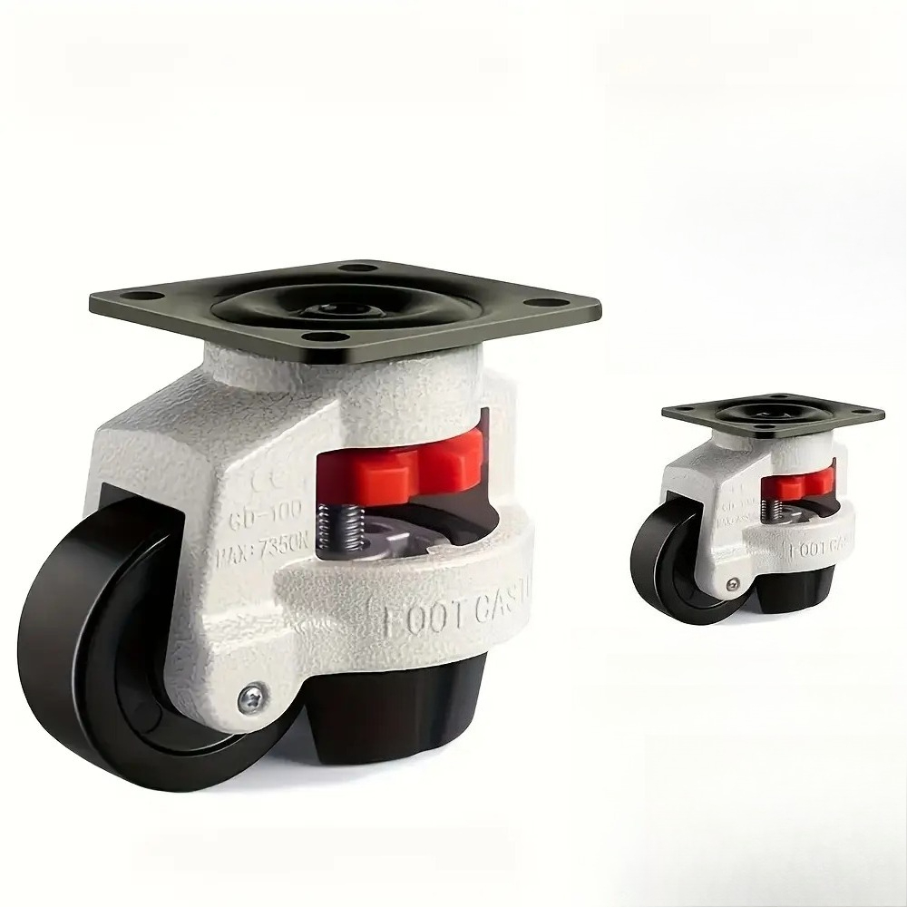 TEMU 2pcs Heavy Duty Wheels Type, Aluminum Profile Accessories, Adjustable Balance, Aluminum Alloy Frame, Swivel Type, Load Bearing 220, 46.01lb,