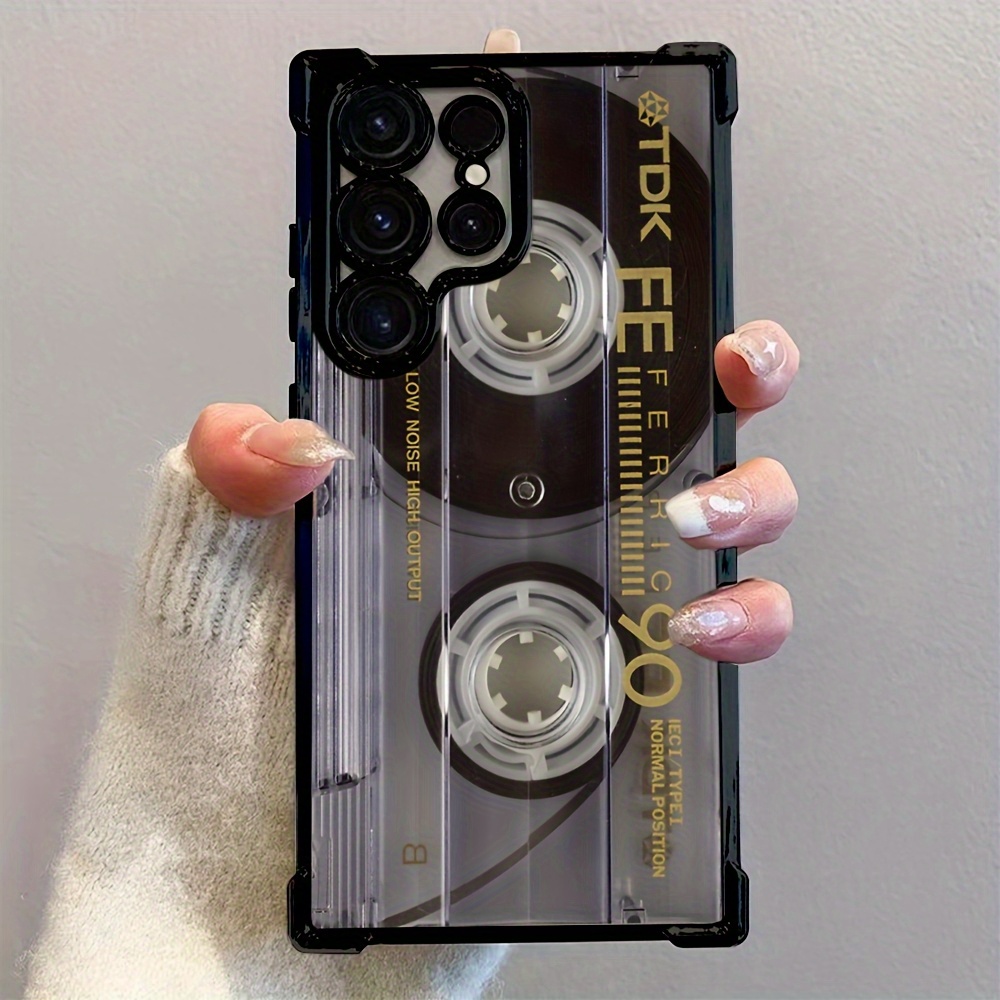 TEMU Phone Case: Novel And Creative Vintage Cassette Tape Pattern Four-corner Drop-proof New Phone Case For Galaxy S20/s20+/s20 Fe/s20 Ultra/s21