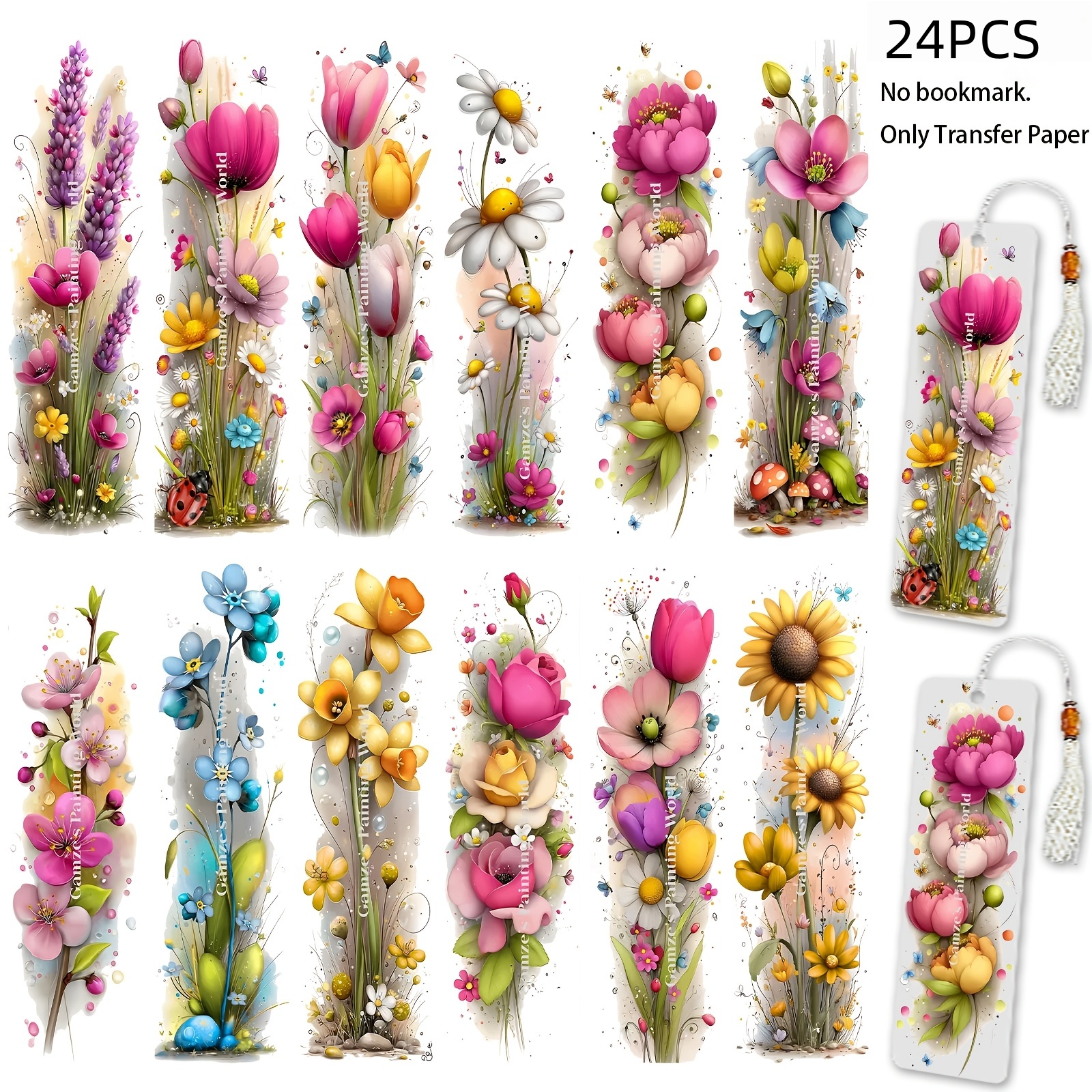 TEMU 24 Dtf, Suitable For Bookmarks And Journals, Used For Decorative Purposes, Book Covers And Reading Additions, High- Art Prints(bookmarks Not