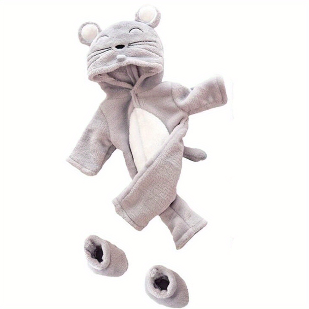 New Gray Doll Clothes + Socks Set For, Doll Toy Clothes Suitable For 17-18 Inch 43cm Dolls, Cute Jumpsuit, Clothes Are Sold