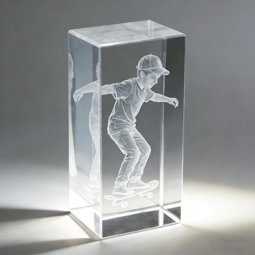 TEMU 3d Custom Crystal Photo Statue Laser Engraved Personalized Portrait Cube Waterproof Crystal Souvenir Home Office Ornament For Wedding Easter