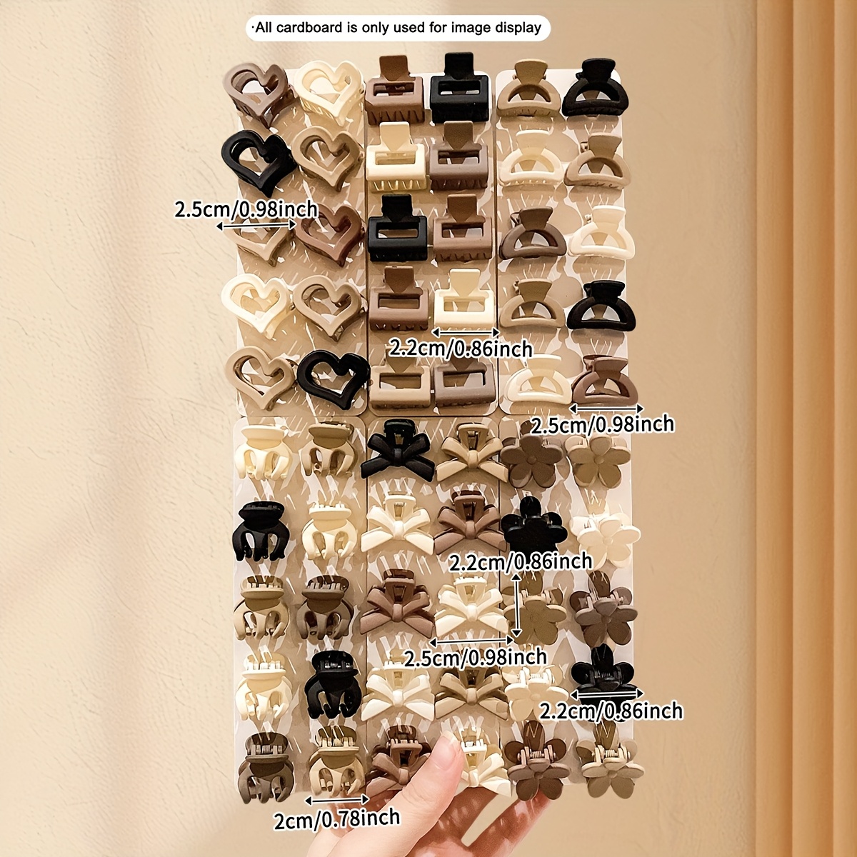12pcs Stylish Matte Bow Clips Set