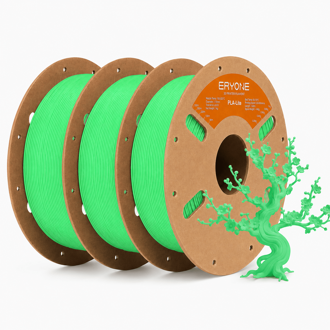 3 Rolls Eryone Pla-lite 3d Printer Filament - Compatible For Most 3d Printers, 1.75mm Wide Voltage Spool Suitable For,, Office, Use, Easy & Transition, Pla Material For 3d Pen/tablet/gadget Builds