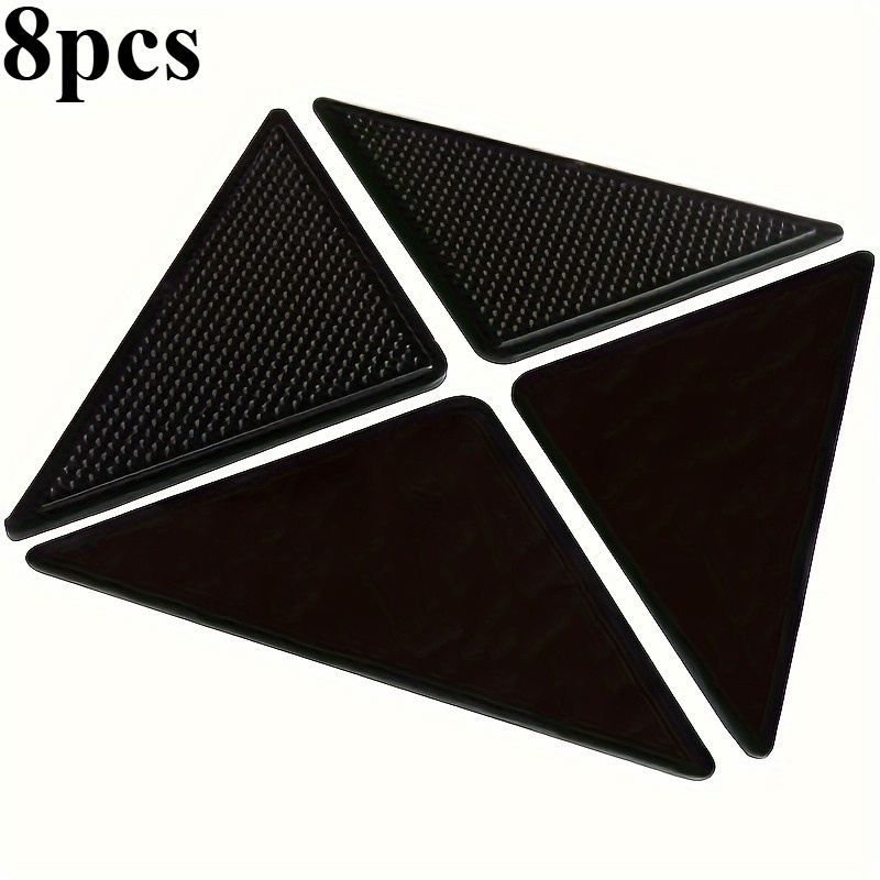 8 Reusable Non-slip Carpet , Double-sided Adhesive- Decoration- 4 Carpet Fixing Straps+ 4 Auxiliary Strips