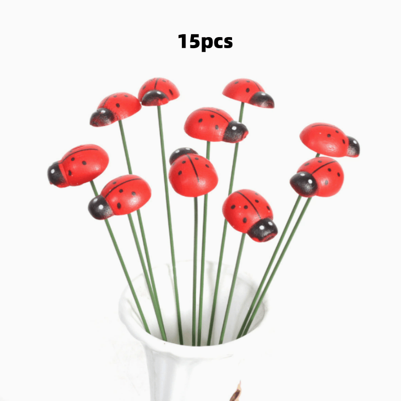 TEMU 2D Plat - 【2D Plat】 2D Plane-[2D Plane][2D Plane] 15pcs Bâtons Décoratifs et Style Jardin - Décorations d'Insectes Artificiels pour Plantes en