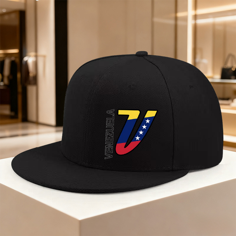 TEMU 1pc, Adjustable Hip-hop Hat With "venezuela Flag" Design, Lightweight Printed Women's Hat, "venezuela Style" Men's Sun Hat, Ideal Gift For