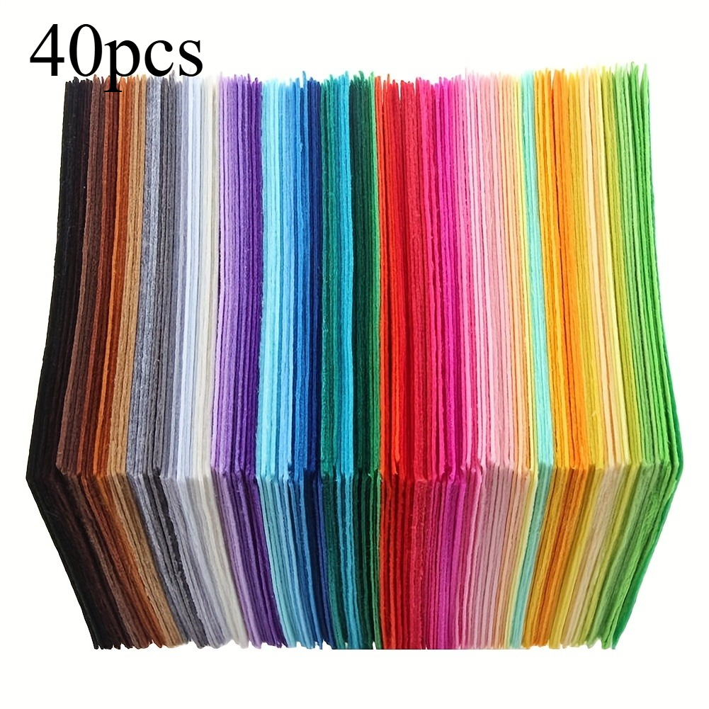 TEMU Packung mit 30/40 Filzstoffquadraten, 7,87x11,81 Zoll, 3,94x5,91 Zoll weiche Filzstücke, geeignet für Bastelarbeiten, Nähquadrate, Vliesstoff,