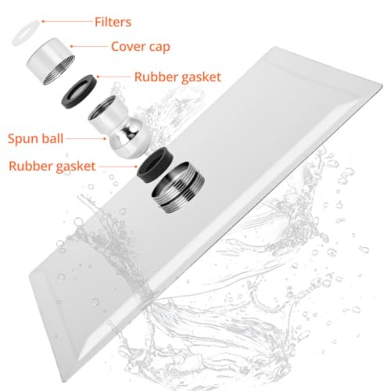 20.32 cm Ultra-Thin Square Ceiling-Mounted Rain Shower Head with Adjustable Angle