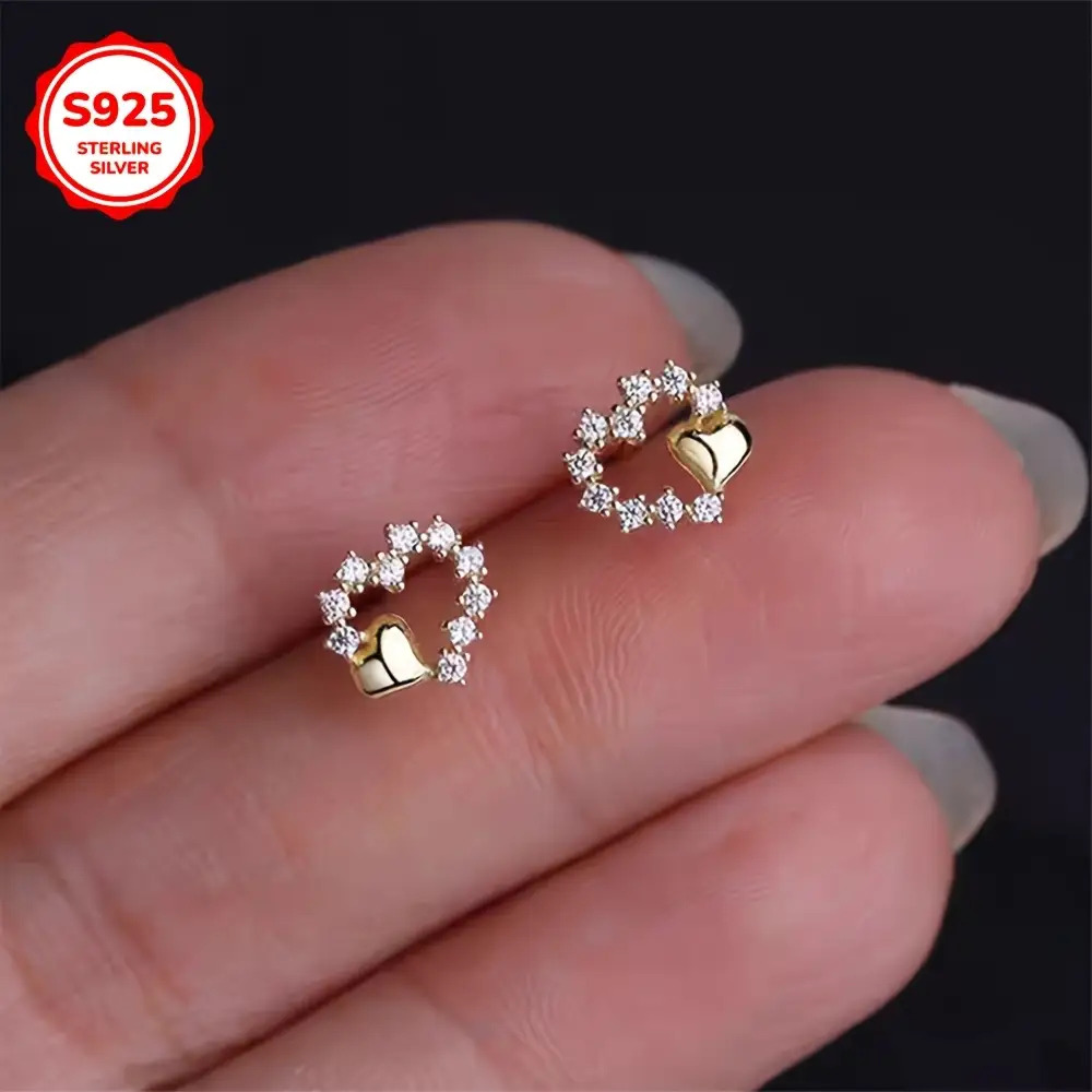 s925 sterling silvery hollow - Temu