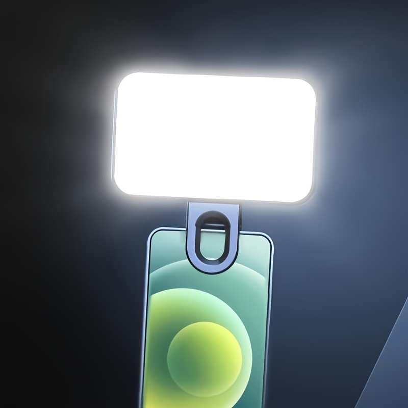 photo de l'article mini lampe de selfie led à dizaines de perles led, lampe dappoint portable à pince avec 3 réglages de luminosité et de température de couleur, rechargeable par usb, lumière douce protectrice pour   avec   blanchissant hd, compatible avec les téléphones portables, les appareils photo et les ordinateurs portables