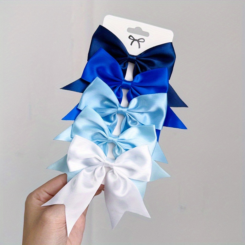 TEMU 5pcs/set Fashion Bows Hair Clip Hair Additions
