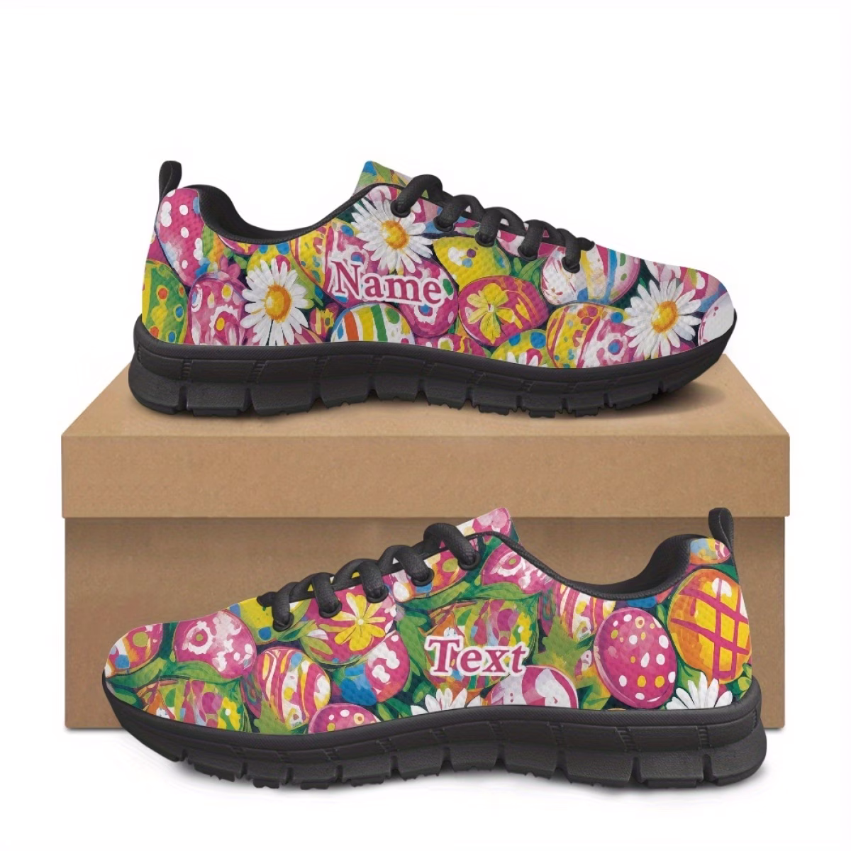 Custom Easter Bunny & Egg Print Breathable Mesh Sn...