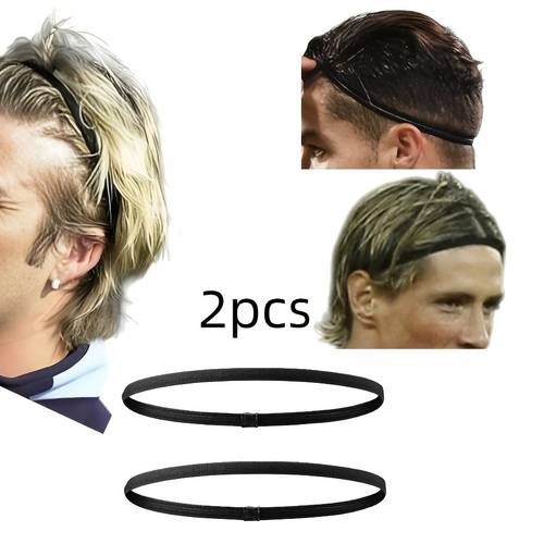 2pcs anti slip breathable black sports headbands high suitable for soccer yoga tennis easy design unisex