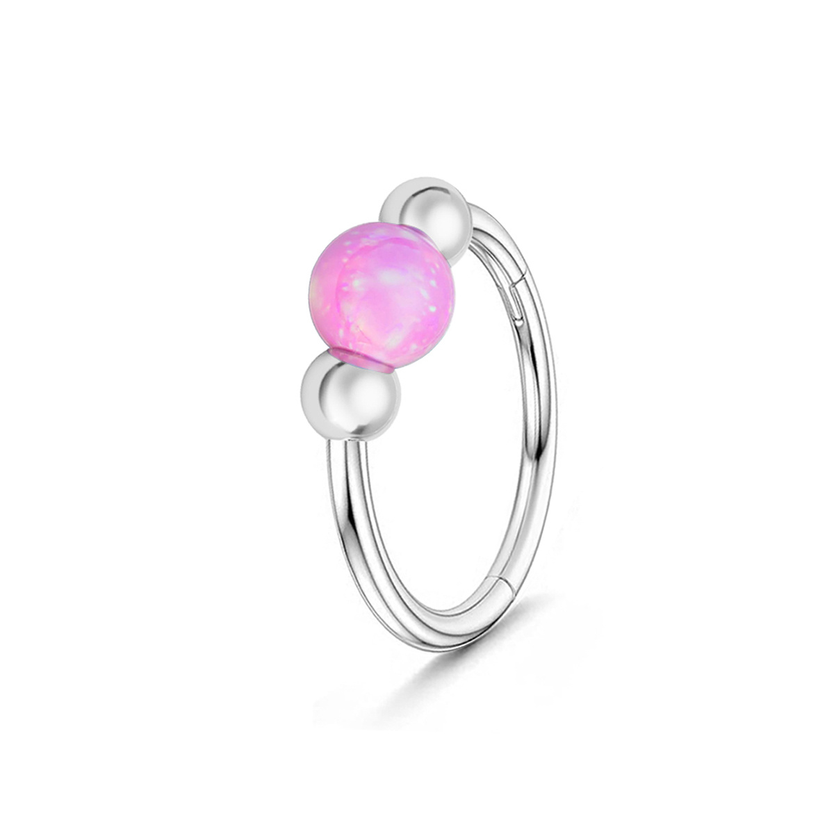 Women's Opal Nose Ring & Septum Ring Earrings Set