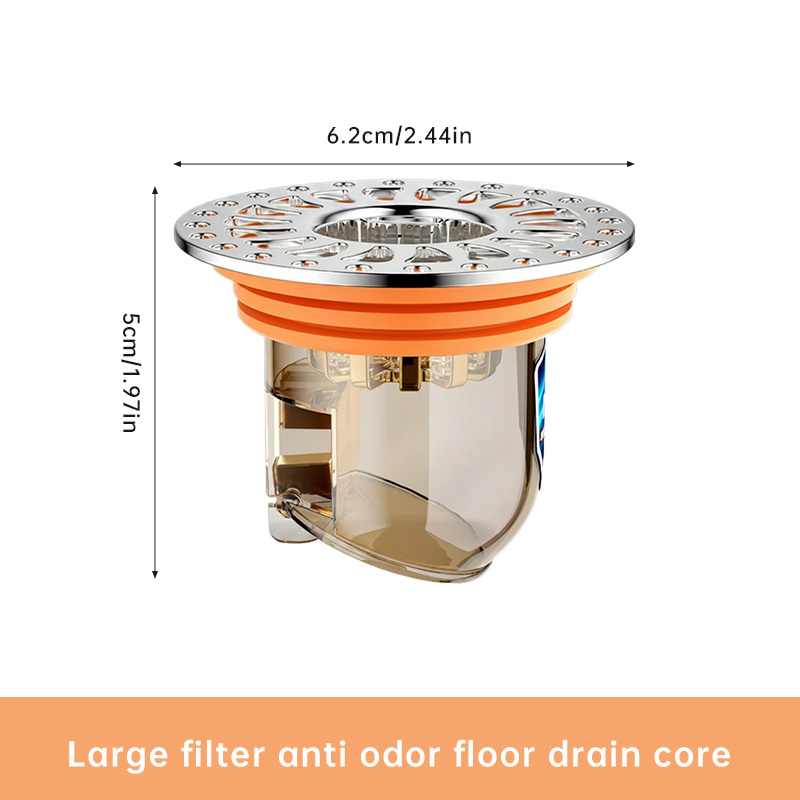 item picture 1pc hair catching bathroom drain stopper with anti backflow design   odor prevention and anti clogging filter basket suitable for bathroom kitchen sink and restroom a gift for valentines day easter and back to  