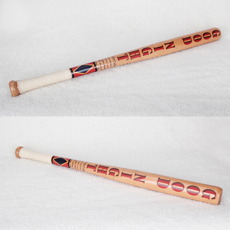Image of 1pc 32-inch Solid Wood Baseball Bat For Adults - Decorative & Cosplay Use With Striped Design, Beginner-friendly Durable Wooden Bat For Themed Events & Sports Display