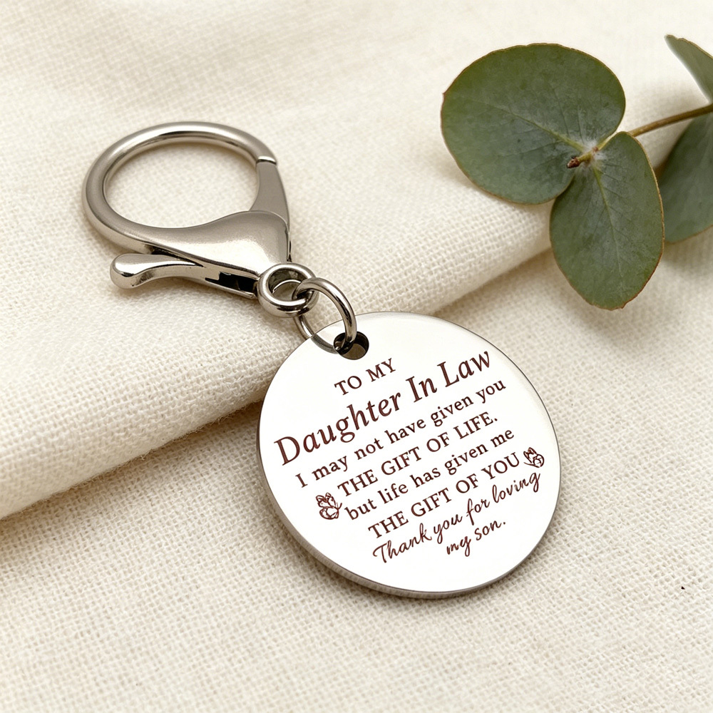 TEMU Unique Stainless Steel Keychain Gifts For Daughter In Law Birthday Wedding Engagement To Daughterlaw