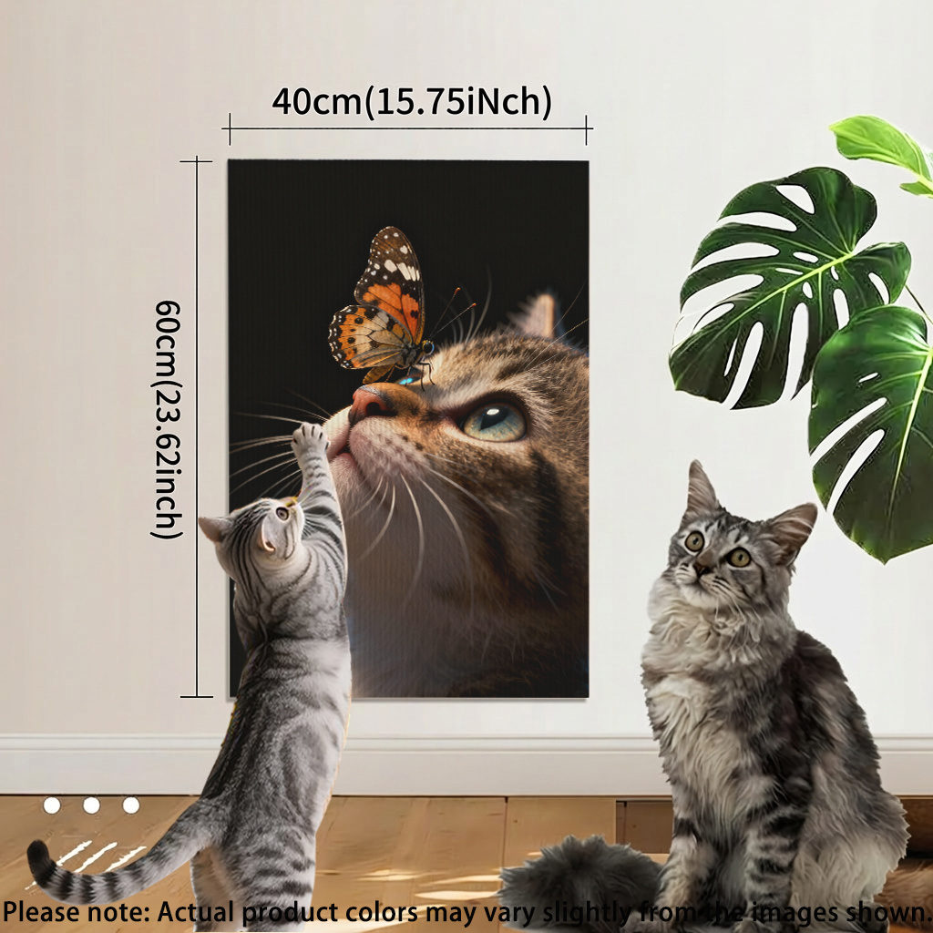 TEMU Krabplank & Klimmuur voor Binnen voor Katten - Geschikt voor Muren, Bedden, Katten - Verwijderbaar - Installatie, Ruimtebesparend Krabkussen met