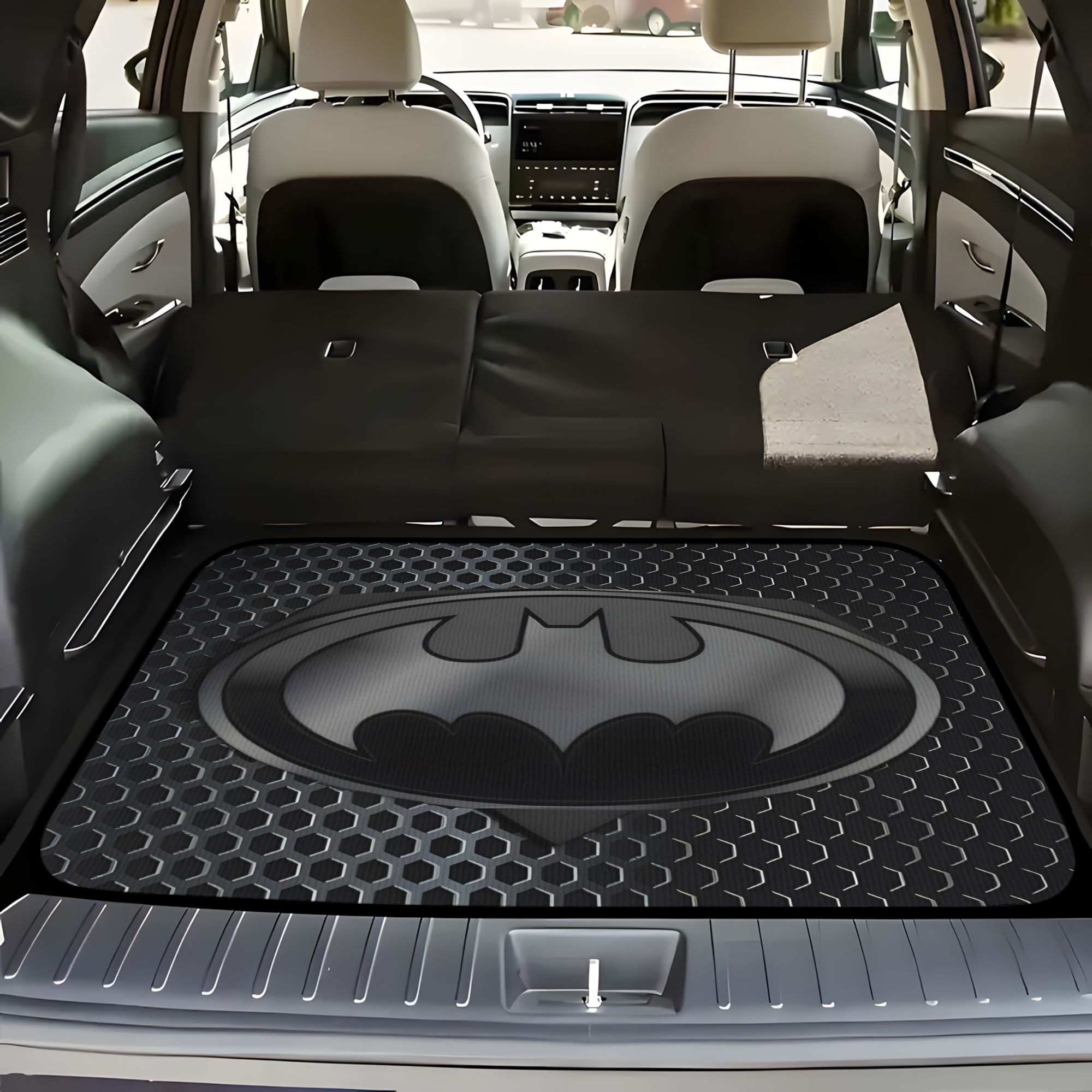 TEMU 2d Plane 1pc Batman Car Trunk Mat, Outdoor Dining Mat, Universal Size, Car Protection Mat | Car Truck Suv Specific Trunk Floor Mat | Keep The
