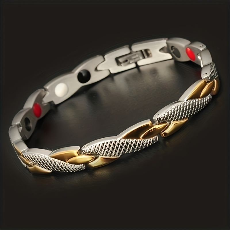 Titanium Water Droplet Bracelet Unisex Adjustable Red Enamel Beads