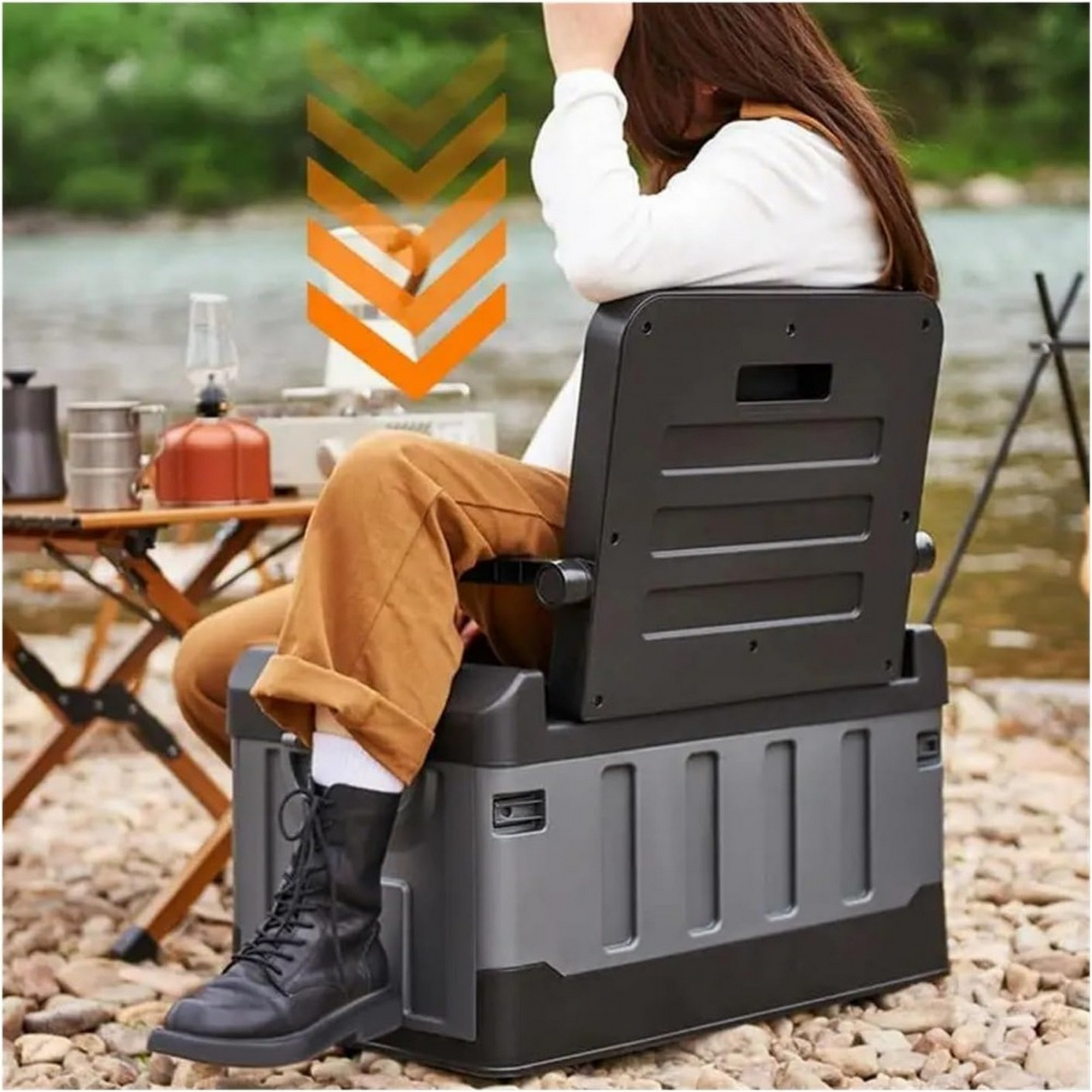 TEMU Fishing Tackle Box, Tackle Box Organizers And Storage, Organizer Storage Portable Fishing Chair With Rest Tackle Multifunctional Box Fishing