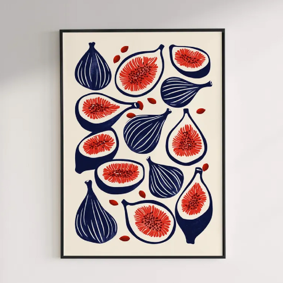 TEMU 1 pièce, Art mural, Affiche vintage, Impression d'art minimaliste, Peinture sur toile de fruits mélancoliques, Décoration de chambre, Design