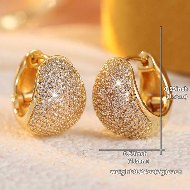 Women's Elegant Minimalist Golden Color Chunky Hoop Earrings