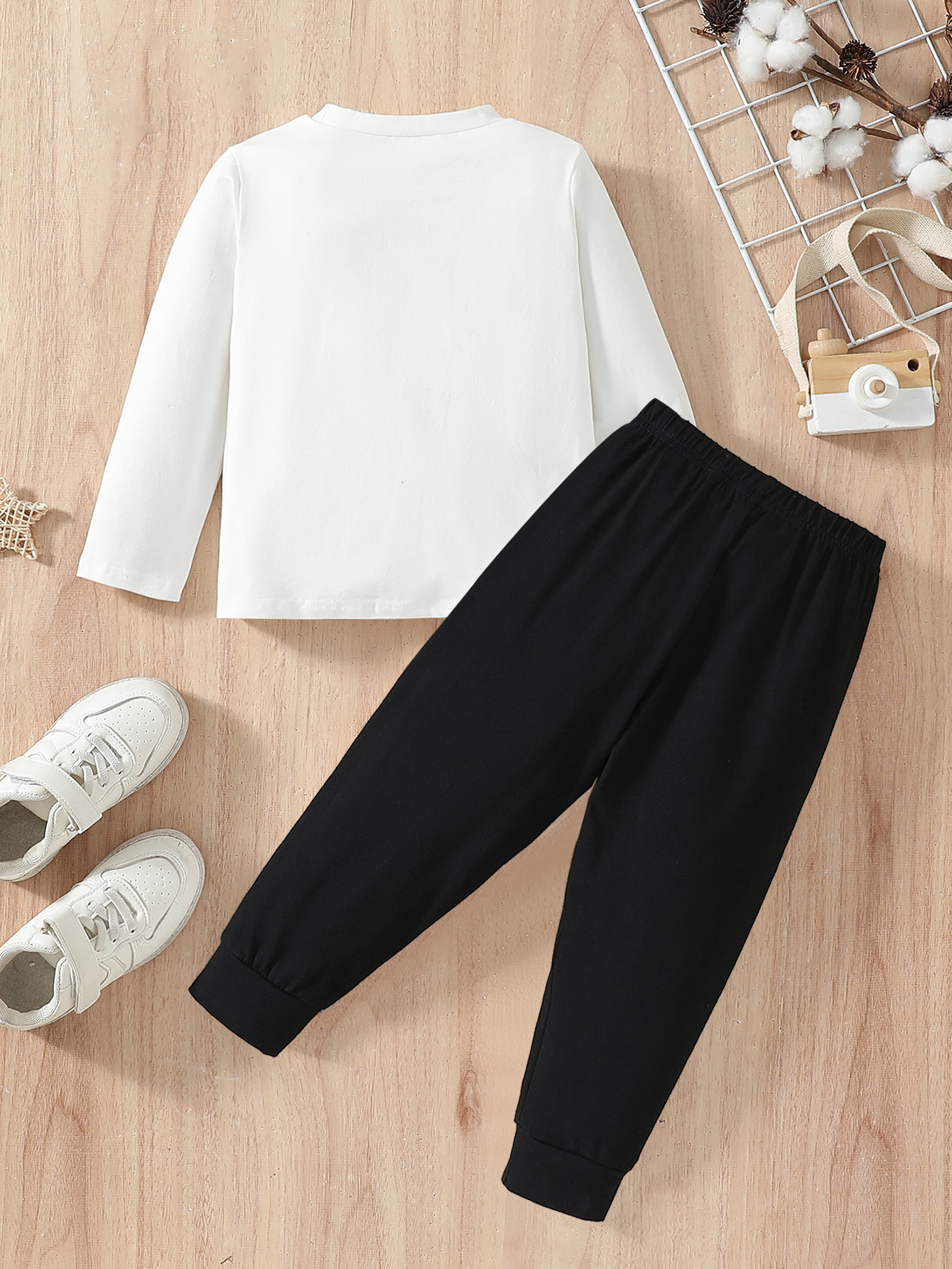 2025 New Trendy Drummer Print Boys' Casual Long Sleeve T-Shirt & Pants Set - Soft, Comfortable, and Stylish for Fall/Winter Outdoor Activities, Perfect for Outdoor, Baby Boy Outfit, Perfect for Outdoor