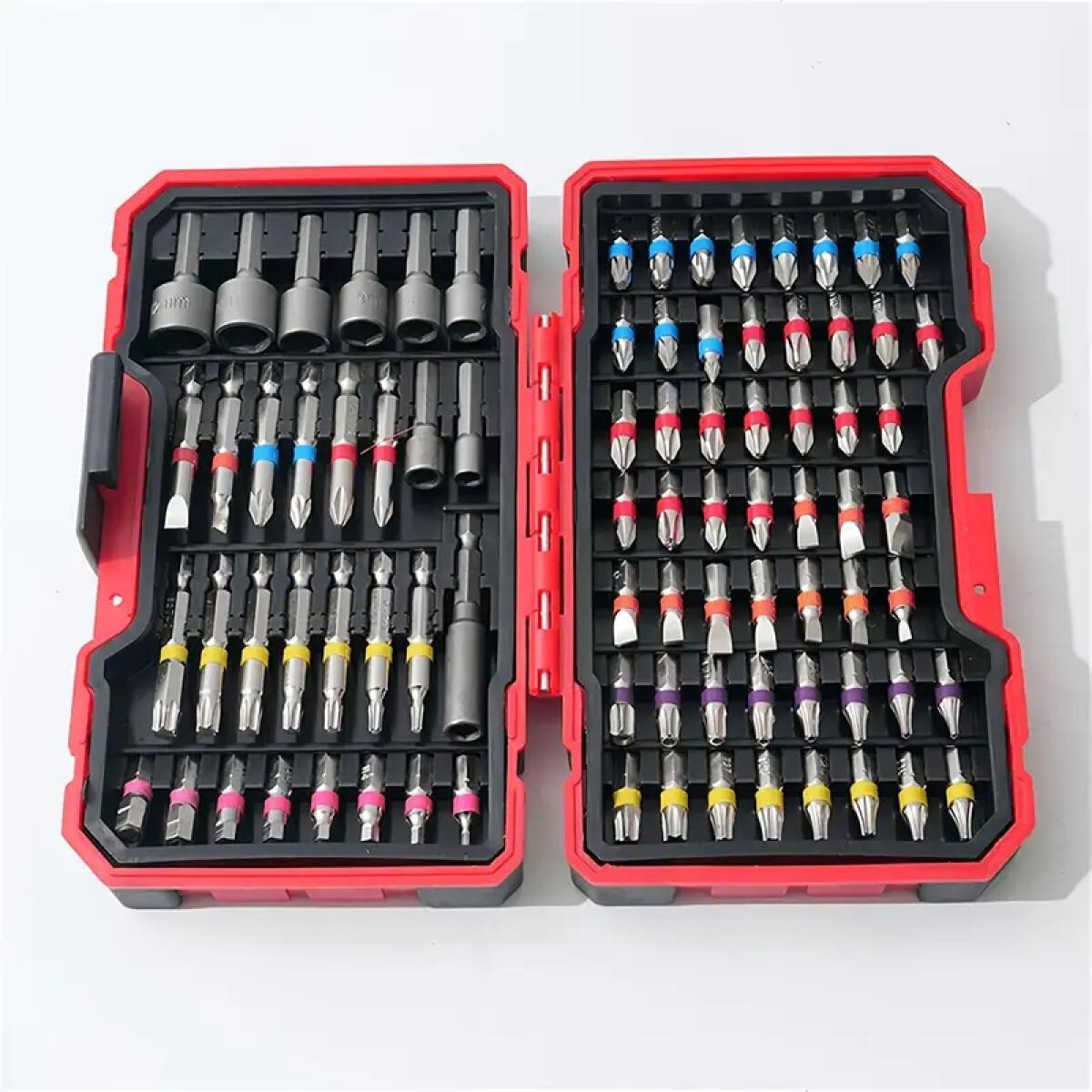 83pcs Magnetic Screwdriver Bits, Featuring Colorful Torx, Hex, And Phillips Bits, Made Of And Packaged In A Portable Case, Suitable For Impact Drivers And Repairs On Glasses And Watches