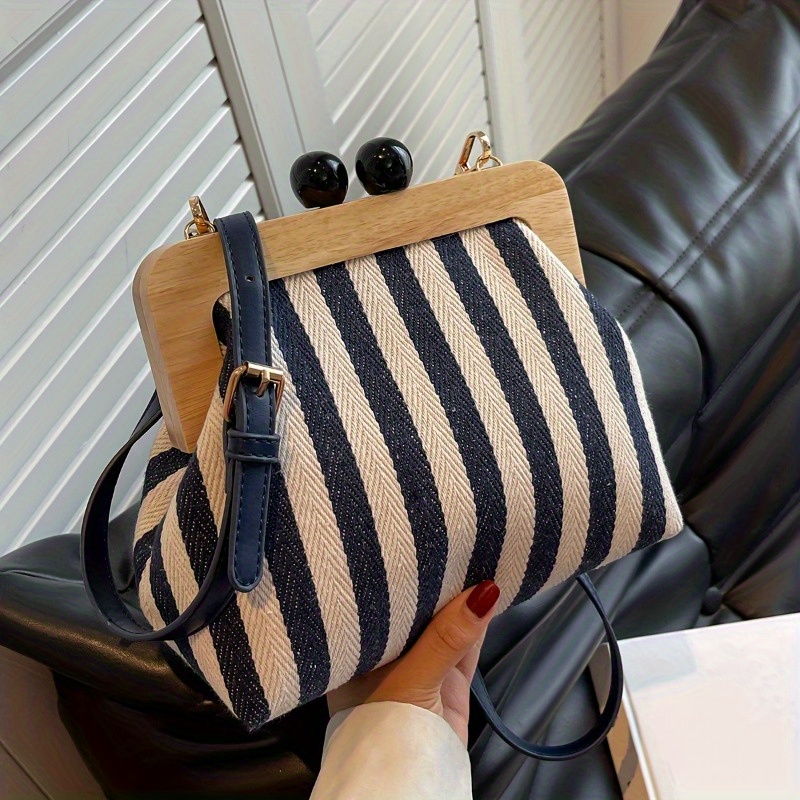 

Striped Bag For - , Handbag , Washable, , Fashionable Handbag