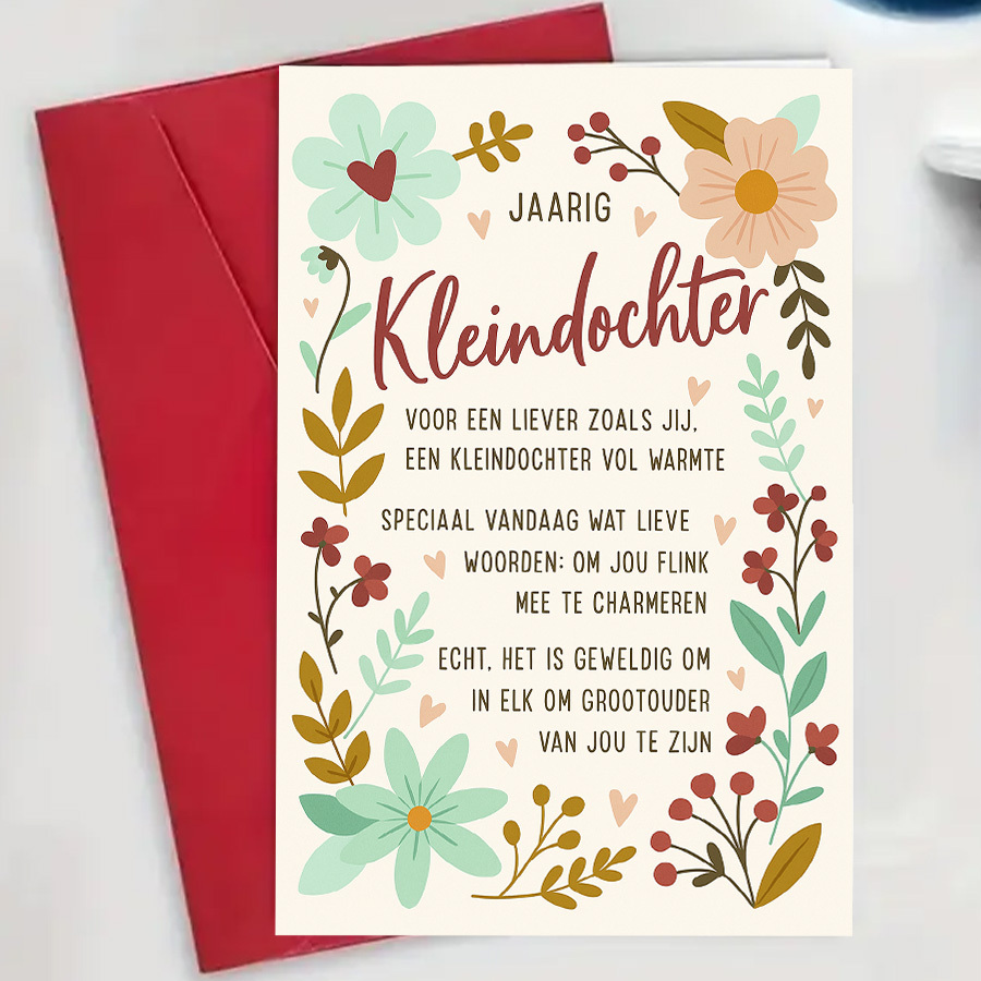 TEMU A Single Warm And Loving Birthday Card For A Granddaughter, Ideal For Grandparents To Convey Their And Unique Wishes On , Featuring A Lovely And