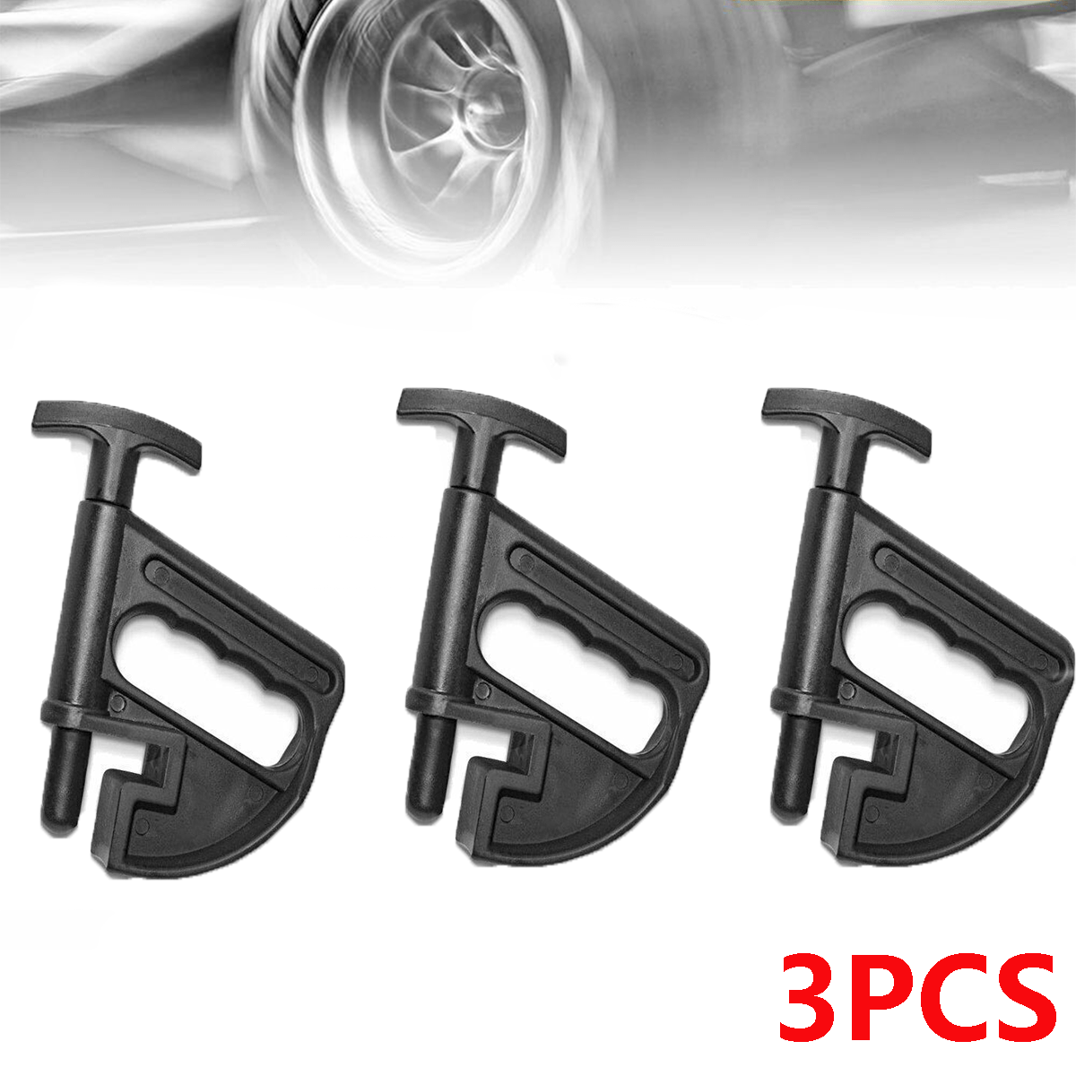 Image of 3pcs Heavy-duty Tire Changer Tool With Nylon Bead Clamp & Spring-loaded Plunger - Rim Pry For Easy Mounting And Demounting, Scratch- Handling