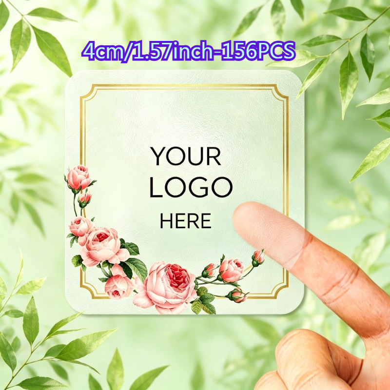 TEMU Custom Transparent Stickers, Multiple Sizes: 3/4/5/6/7cm, Personalized Stickers, Logo Stickers, Commercial Stickers, Labels, Postage Labels,