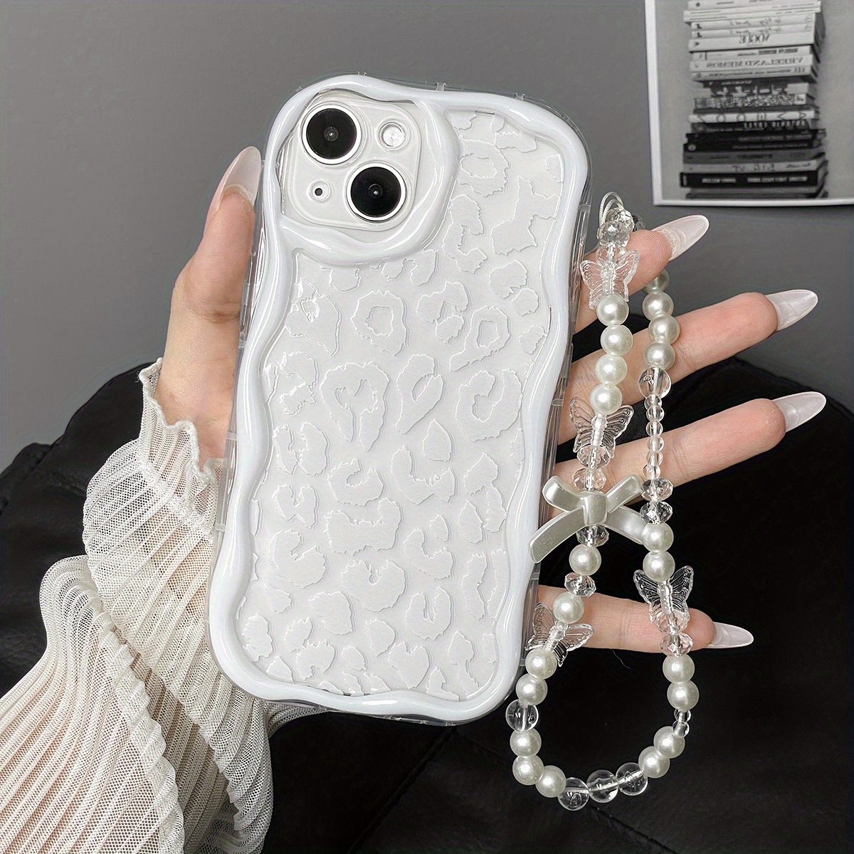 TEMU Funda para Teléfono - Una Funda de Teléfono Antigolpes con Estampado de Leopardo de Moda, Protector de Teléfono de TPU de Diseño Único, con una