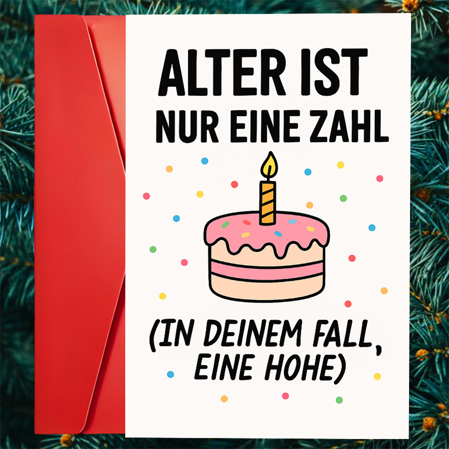 E-shop Eine lustige -Geburtstagskarte mit Kuchendesign, für Freunde, Familie und Kollegen. Feiern Sie besondere Anlässe mit fröhlichen Botschaften und