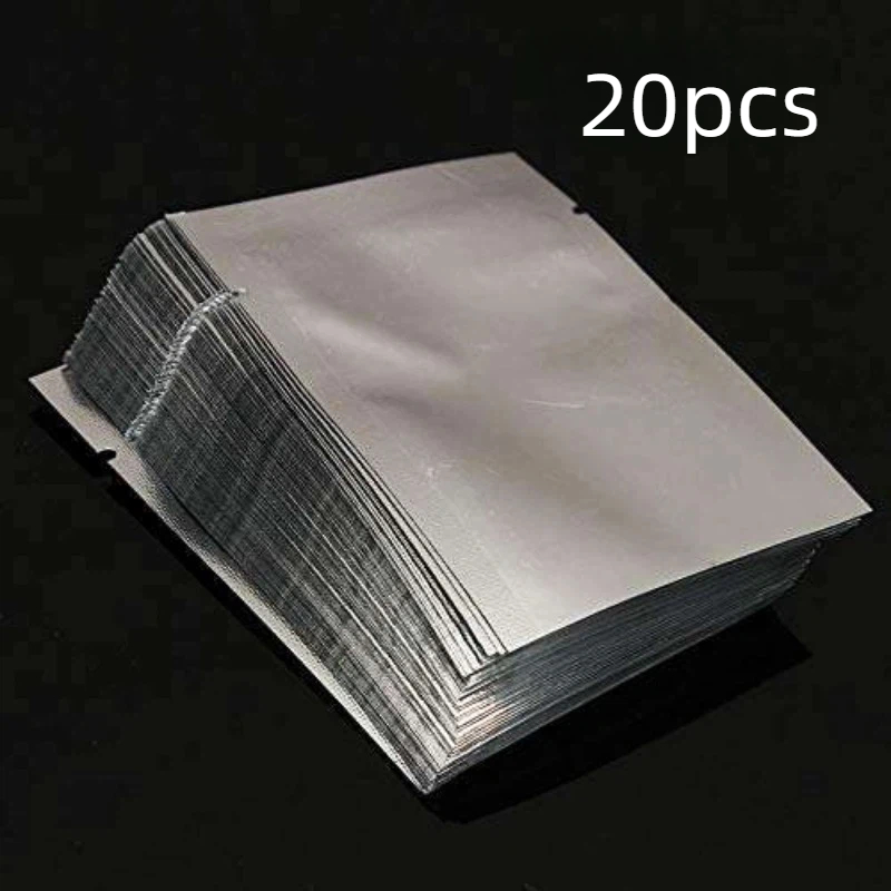TEMU 20pcs Anti-static Ldpe Film Bags | Flat Open Top Foil Bags For Electronic Model Small Items, Esd, Disposable With Clip On Closure