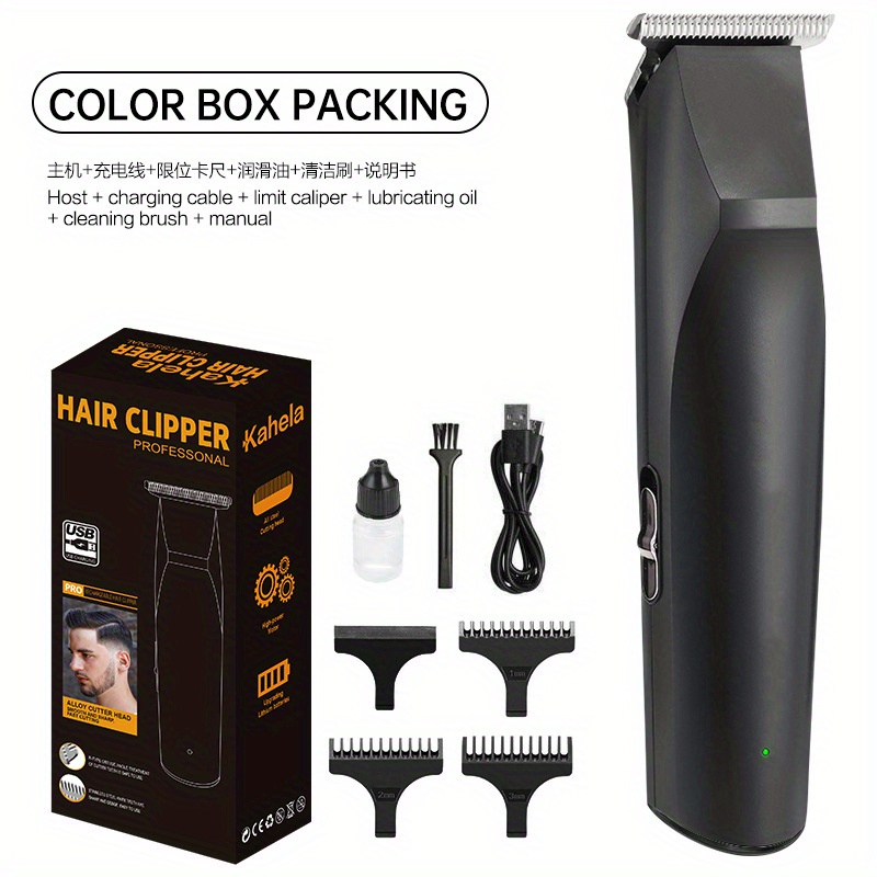 TEMU Professional Electric Hair Clipper, Powerful Cordless Hair Clipper For Bald Head Shaving, Salon-grade Sculpting Hair Clipper, Durable Oil