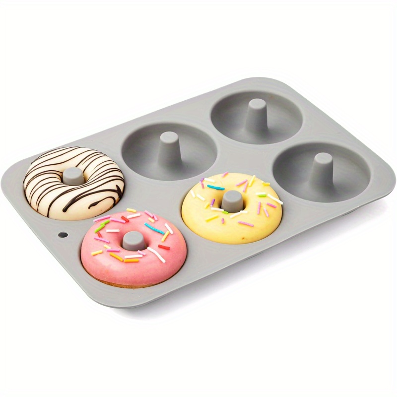 TEMU 2pcs Silicone Donut Mold, Suitable For 6 Food-grade Silicone Muffin Pans, , Dishwasher Safe, Heat-resistant, Microwaveable, Reusable Mold, Round